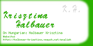 krisztina halbauer business card